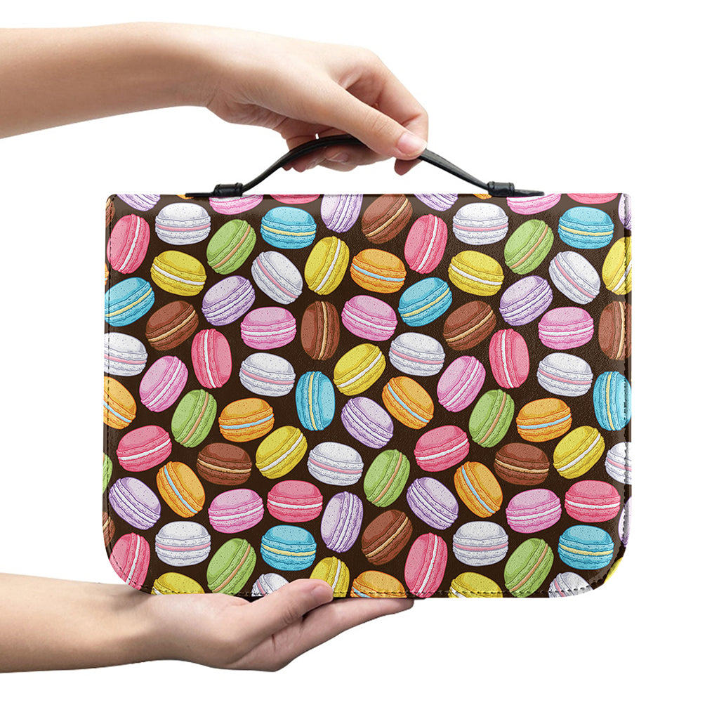 Colorful Macarons Pattern Print Leather Bible Cover
