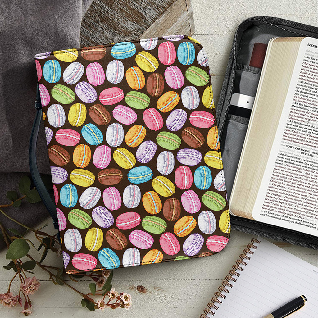 Colorful Macarons Pattern Print Leather Bible Cover