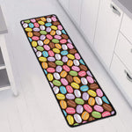 Colorful Macarons Pattern Print Long Kitchen Mat