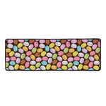 Colorful Macarons Pattern Print Long Kitchen Mat