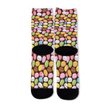 Colorful Macarons Pattern Print Long Socks