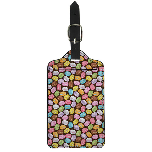 Colorful Macarons Pattern Print Luggage Tag
