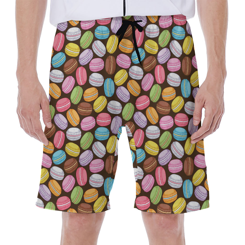 Colorful Macarons Pattern Print Men's Beach Shorts