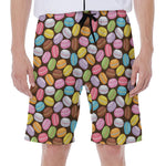 Colorful Macarons Pattern Print Men's Beach Shorts