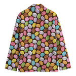 Colorful Macarons Pattern Print Men's Blazer