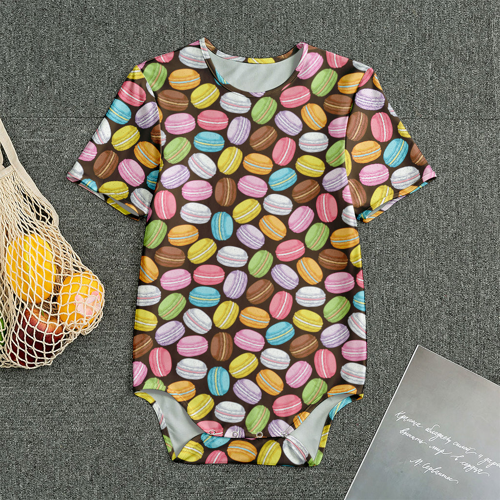 Colorful Macarons Pattern Print Men's Bodysuit