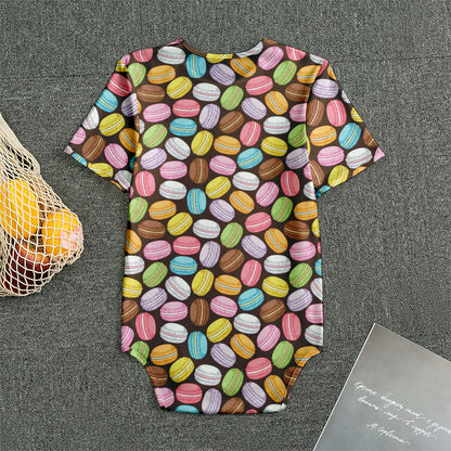 Colorful Macarons Pattern Print Men's Bodysuit