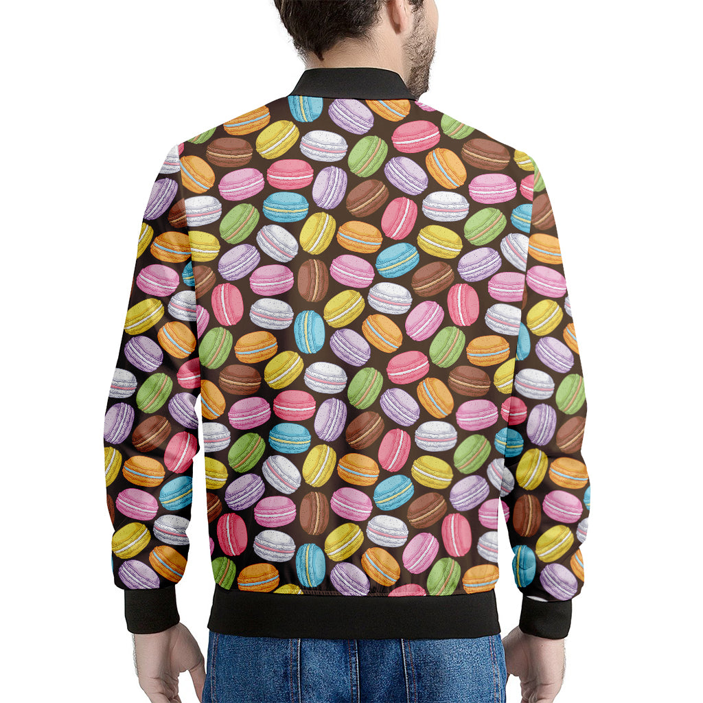 Colorful Macarons Pattern Print Men's Bomber Jacket