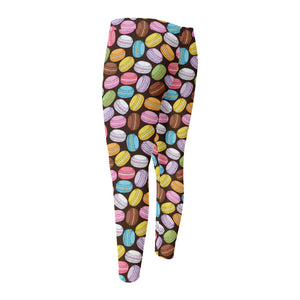 Colorful Macarons Pattern Print Men's Compression Pants