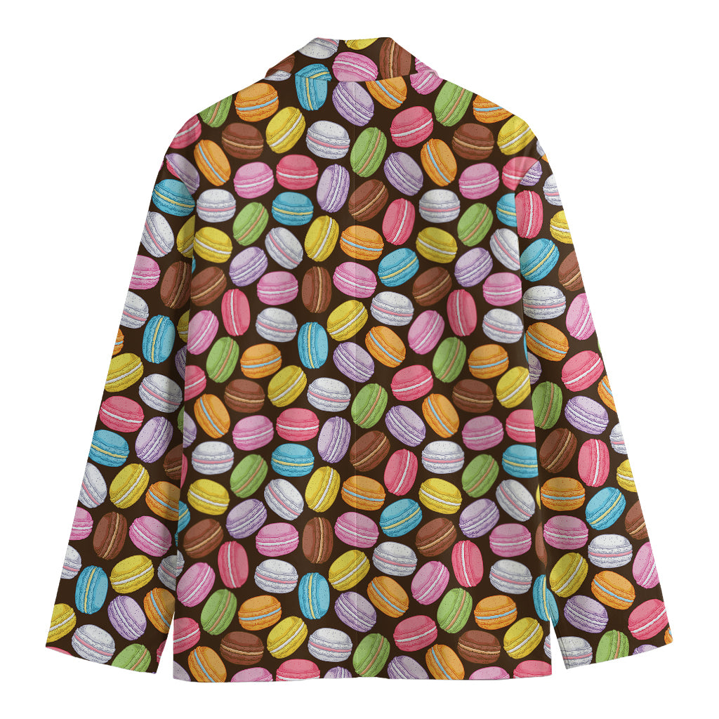 Colorful Macarons Pattern Print Men's Cotton Blazer