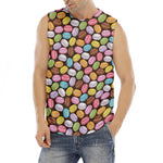 Colorful Macarons Pattern Print Men's Fitness Tank Top