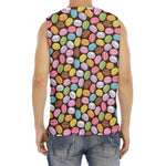 Colorful Macarons Pattern Print Men's Fitness Tank Top