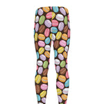 Colorful Macarons Pattern Print Men's leggings