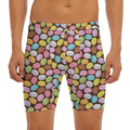 Colorful Macarons Pattern Print Men's Long Boxer Briefs