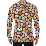 Colorful Macarons Pattern Print Men's Long Sleeve T-Shirt