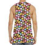 Colorful Macarons Pattern Print Men's Muscle Tank Top