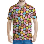 Colorful Macarons Pattern Print Men's Polo Shirt