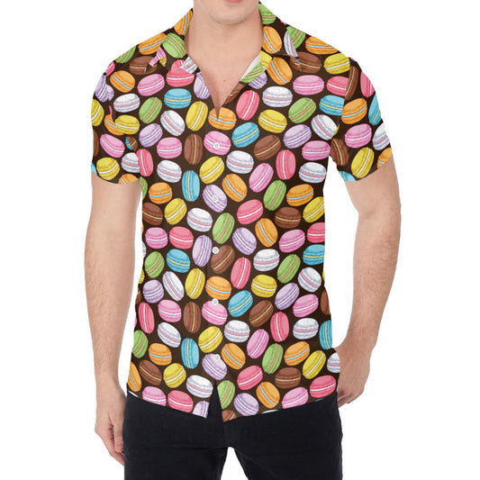 Colorful Macarons Pattern Print Men's Shirt