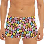 Colorful Macarons Pattern Print Men's Short Boxer Briefs