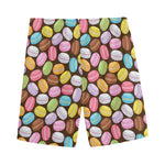 Colorful Macarons Pattern Print Men's Sports Shorts