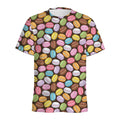Colorful Macarons Pattern Print Men's Athletic T-Shirt