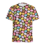 Colorful Macarons Pattern Print Men's Sports T-Shirt