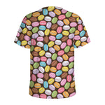Colorful Macarons Pattern Print Men's Sports T-Shirt