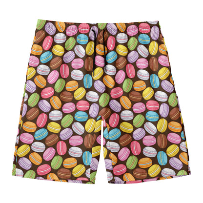 Colorful Macarons Pattern Print Men's Swim Trunks