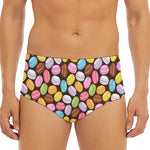Colorful Macarons Pattern Print Men's Triangle Swim Briefs