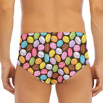 Colorful Macarons Pattern Print Men's Triangle Swim Briefs
