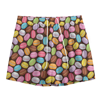 Colorful Macarons Pattern Print Mesh Shorts