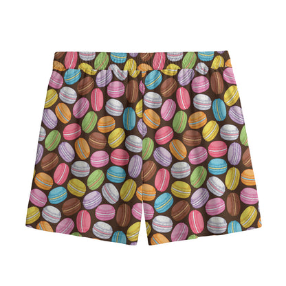 Colorful Macarons Pattern Print Mesh Shorts