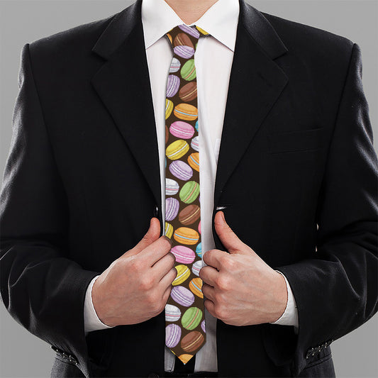 Colorful Macarons Pattern Print Necktie