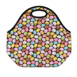 Colorful Macarons Pattern Print Neoprene Lunch Bag