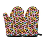 Colorful Macarons Pattern Print Oven Mitts
