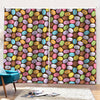 Colorful Macarons Pattern Print Pencil Pleat Curtains