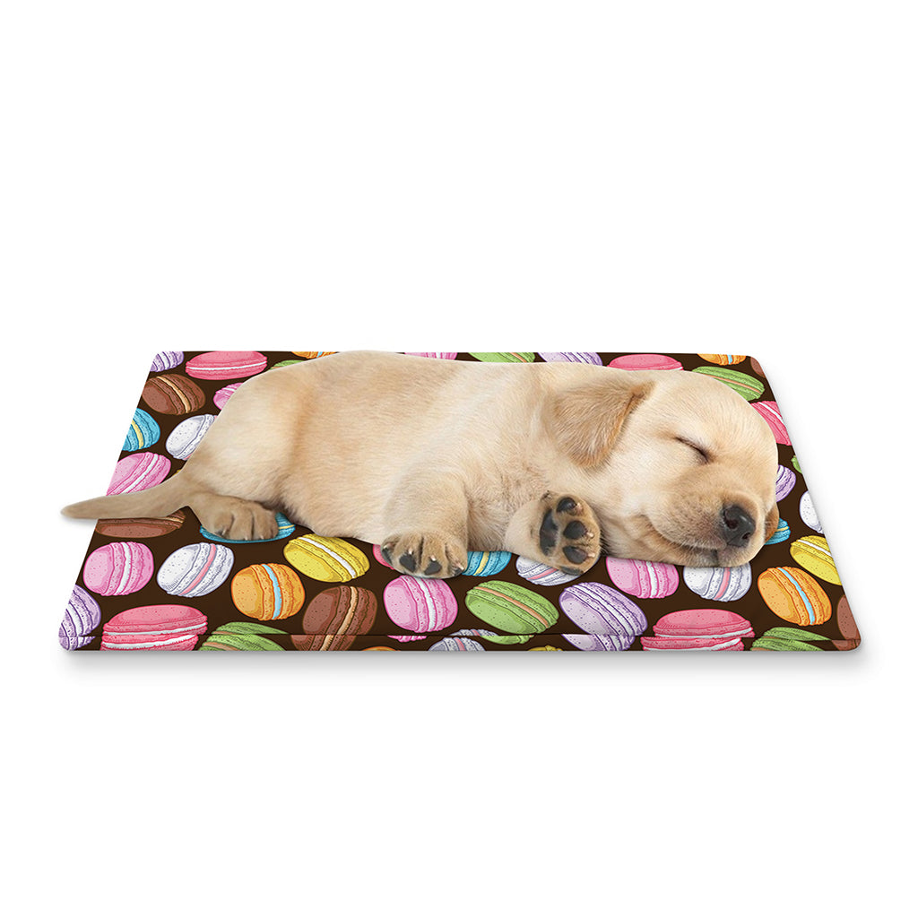 Colorful Macarons Pattern Print Pet Cooling Mat Cover