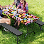 Colorful Macarons Pattern Print Picnic Table Cover