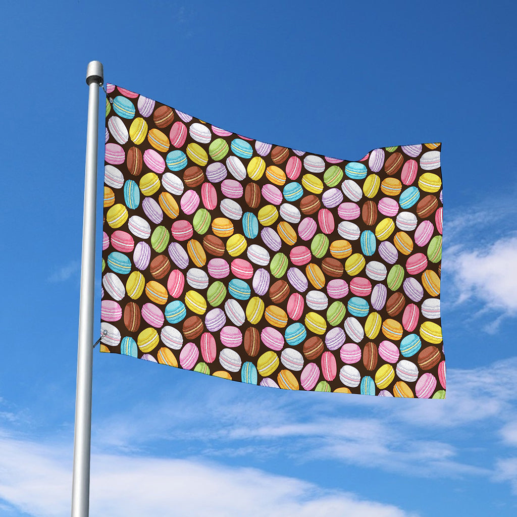 Colorful Macarons Pattern Print Polyester Flag