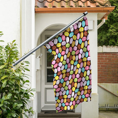 Colorful Macarons Pattern Print Polyester Flag