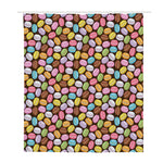 Colorful Macarons Pattern Print Polyester Shower Curtain