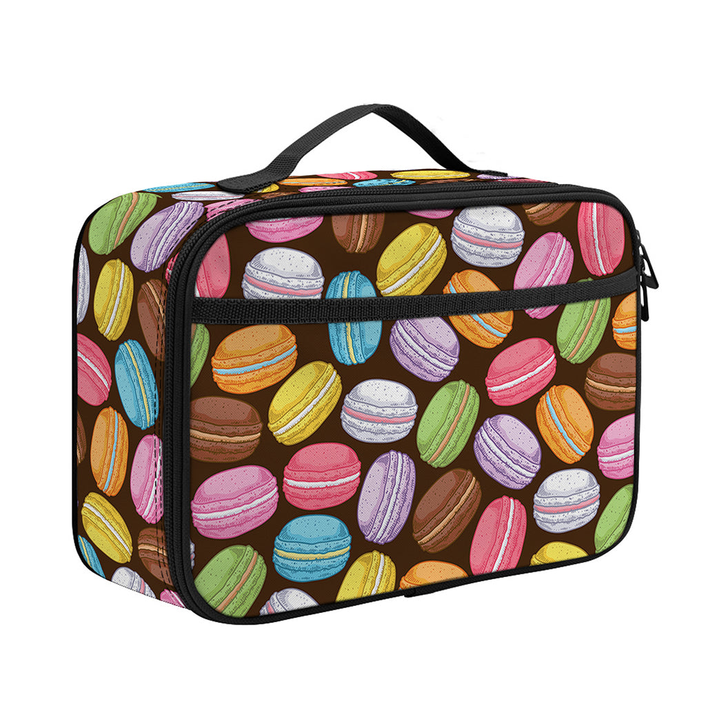 Colorful Macarons Pattern Print Portable Lunch Bag