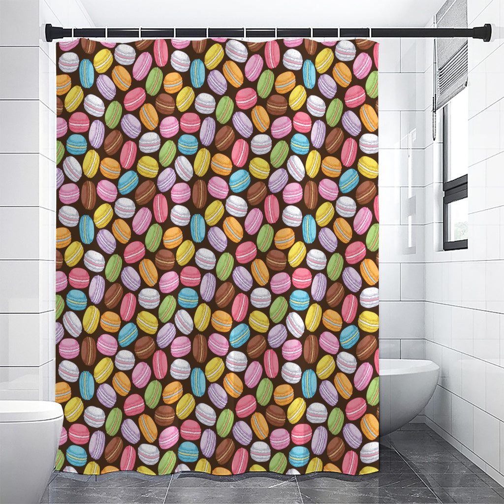 Colorful Macarons Pattern Print Premium Shower Curtain