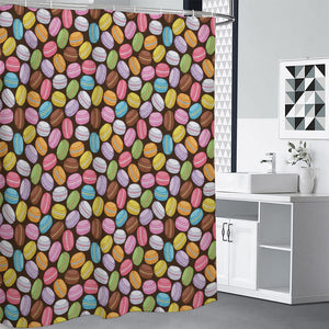 Colorful Macarons Pattern Print Premium Shower Curtain