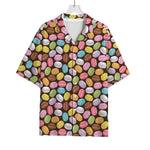 Colorful Macarons Pattern Print Rayon Hawaiian Shirt