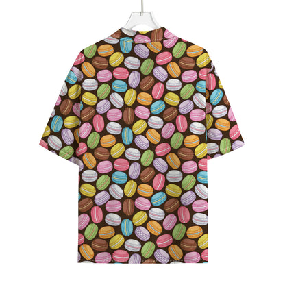 Colorful Macarons Pattern Print Rayon Hawaiian Shirt