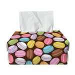 Colorful Macarons Pattern Print Rectangle Tissue Box Cover