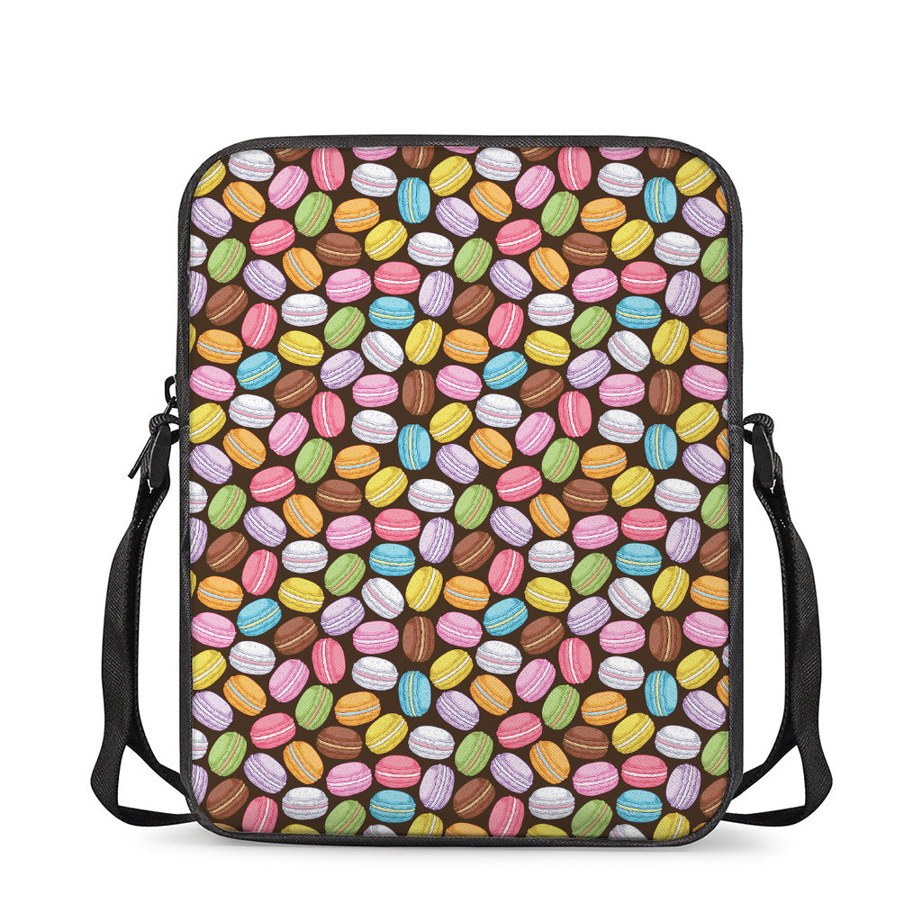 Colorful Macarons Pattern Print Rectangular Crossbody Bag