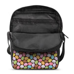 Colorful Macarons Pattern Print Rectangular Crossbody Bag