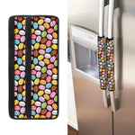 Colorful Macarons Pattern Print Refrigerator Handle Covers